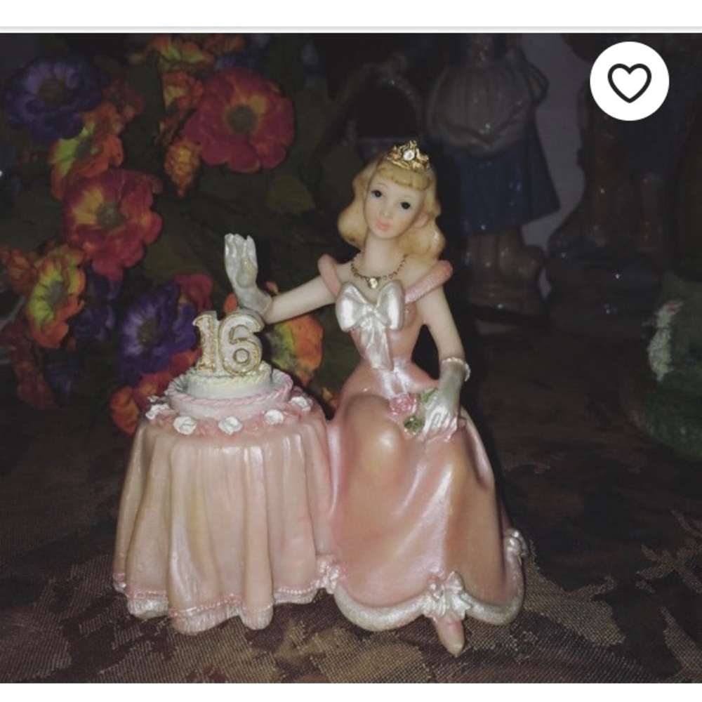 Vintage Sweet 16 Cake Topper Figurine